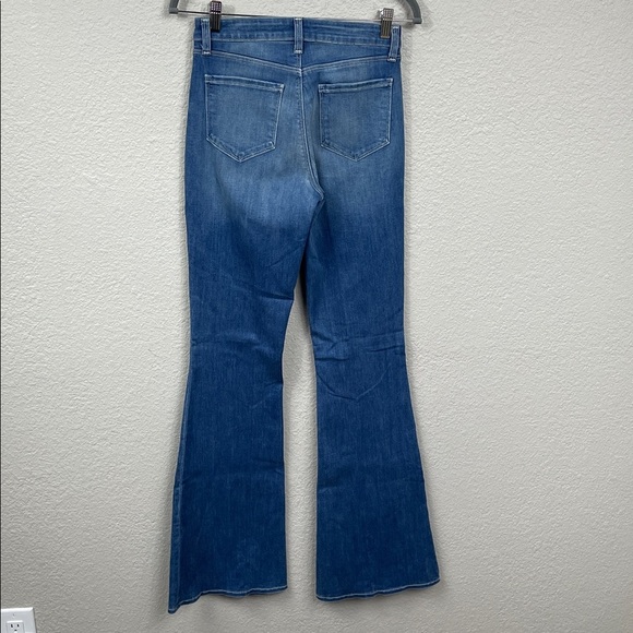 New L’Agence Marty High Rise Flare Jeans Hanson Blue Long Sz 25 - Picture 5 of 11